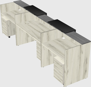 Long reception desk