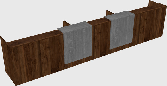 Long reception desk