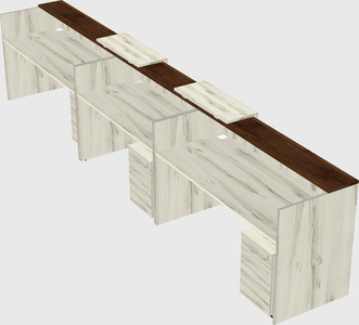 Long reception desk