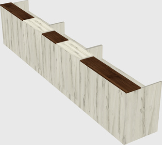 Long reception desk
