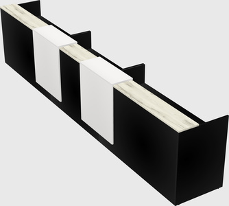 Long reception desk