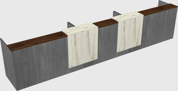 Long reception desk