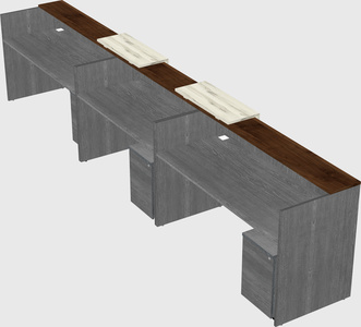Long reception desk