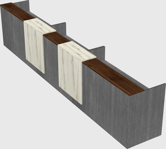 Long reception desk