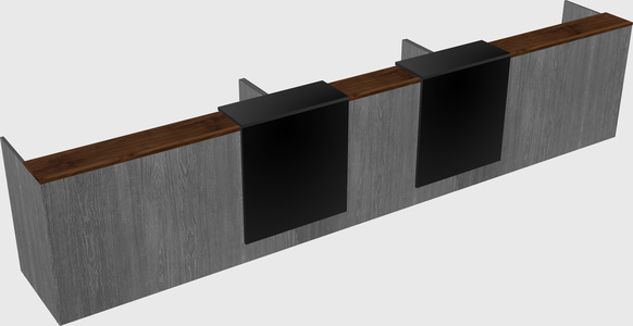 Long reception desk