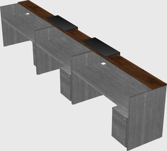 Long reception desk
