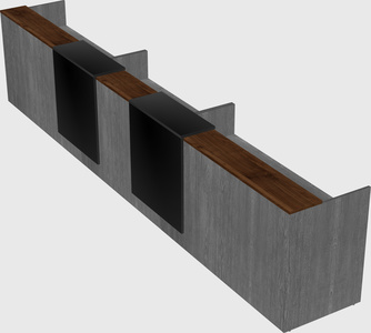 Long reception desk