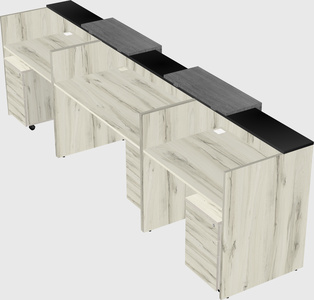 Long reception desk