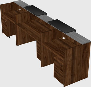 Long reception desk