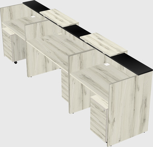 Long reception desk