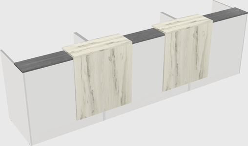 Long reception desk