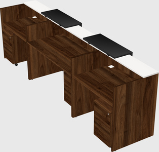 Long reception desk