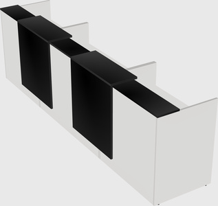 Long reception desk