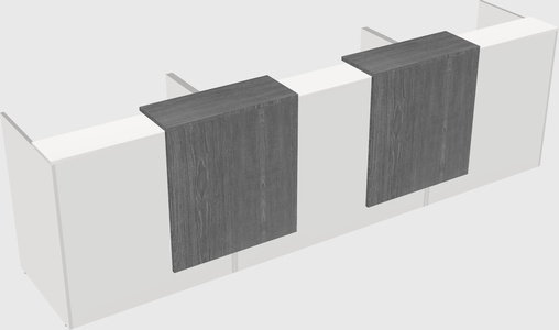 Long reception desk