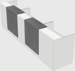 Long reception desk