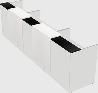 Long reception desk
