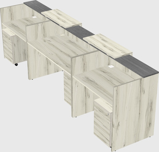 Long reception desk