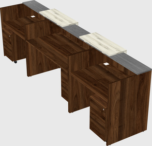 Long reception desk