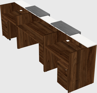 Long reception desk