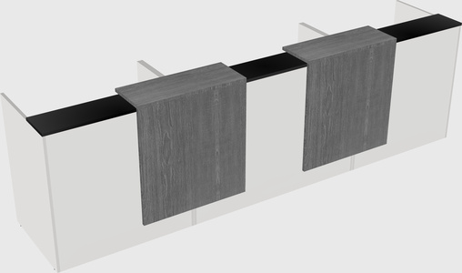 Long reception desk