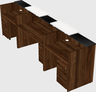 Long reception desk