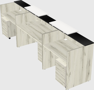 Long reception desk