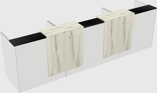 Long reception desk