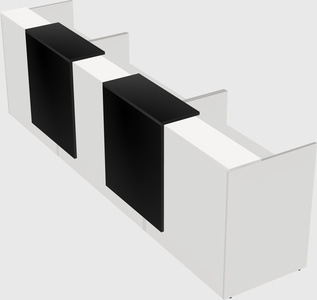 Long reception desk