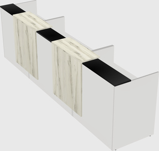 Long reception desk