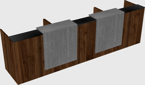 Long reception desk