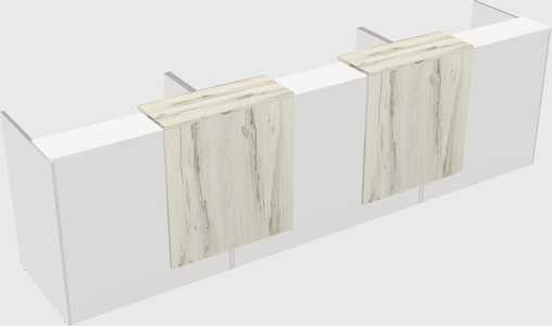 Long reception desk