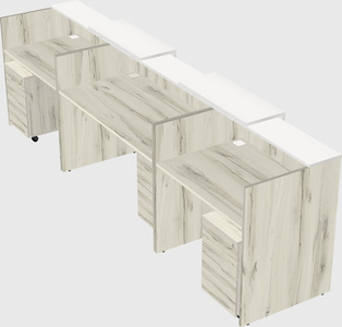 Long reception desk
