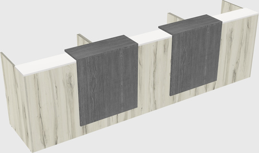 Long reception desk