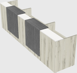 Long reception desk