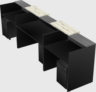 Long reception desk