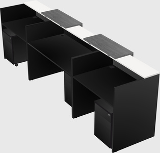 Long reception desk