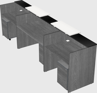 Long reception desk