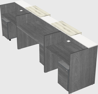 Long reception desk