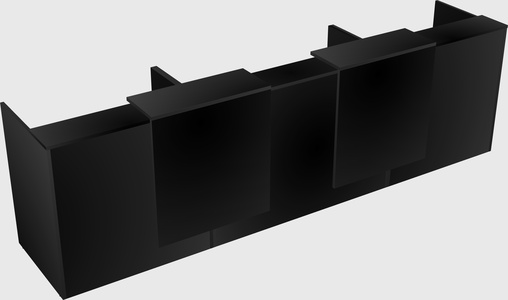 Long reception desk
