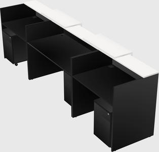Long reception desk