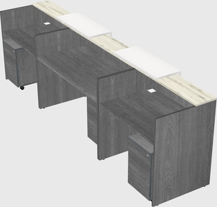 Long reception desk