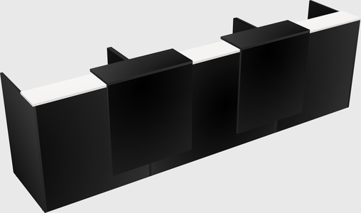Long reception desk