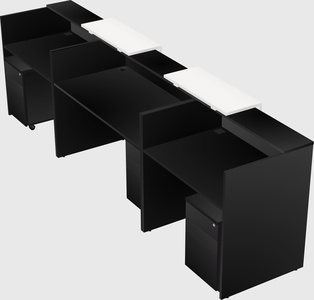 Long reception desk