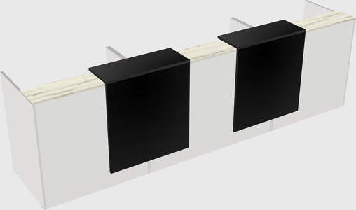 Long reception desk