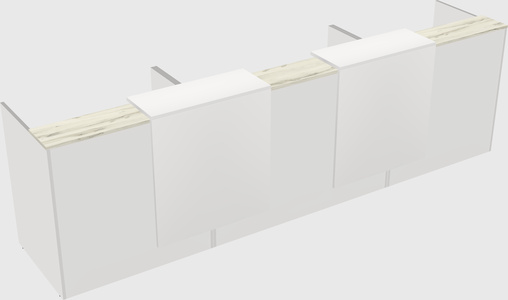 Long reception desk