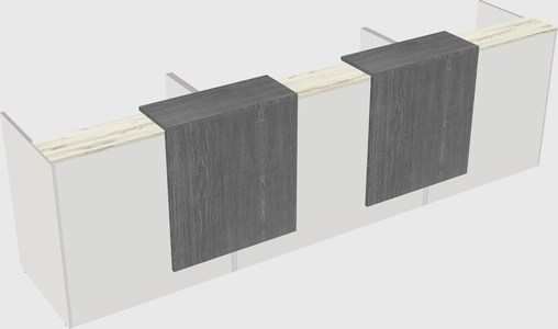 Long reception desk