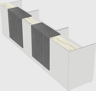 Long reception desk