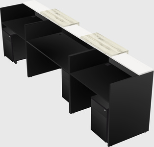 Long reception desk