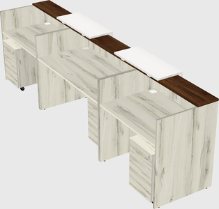 Long reception desk