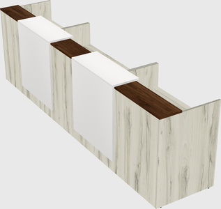 Long reception desk